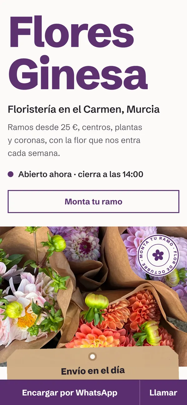La muestra de Flores Ginesa, en un móvil